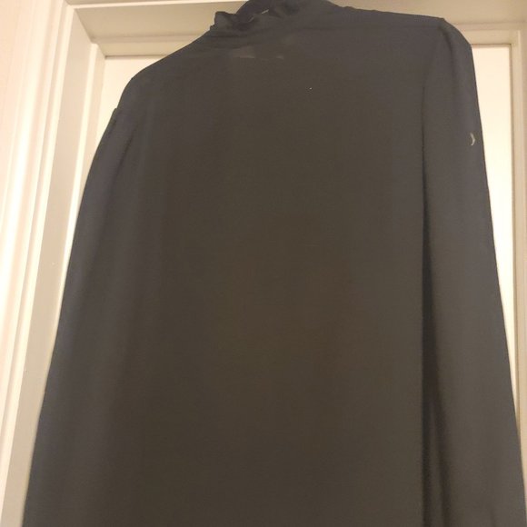 Who What Wear Black Ruffle Collar Blouse XXL (NWOT) - Picture 2 of 5